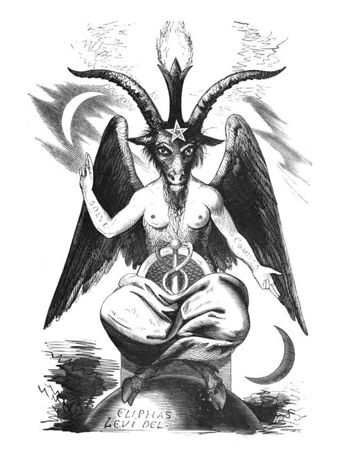 Minh họa Baphomet, hình tượng quỷ Satan