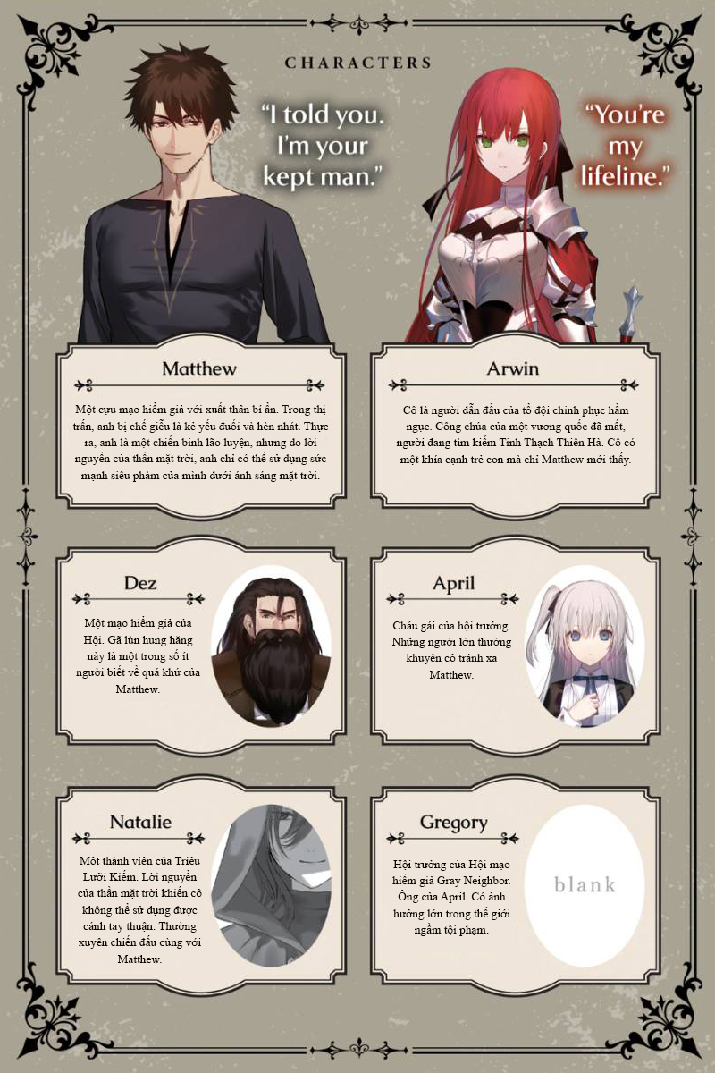 The Kept Man of the Princess Knight - Himekishi-sama no Himo Vol 5 - Nhân vật